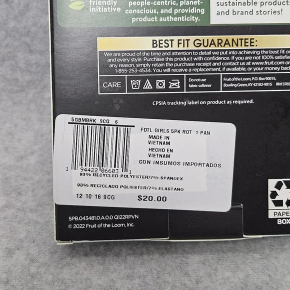 Fruit of the Loom Signature Girl's Micro Mesh Briefs 4 Pairs Size 6 - Picture 7 of 7